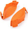 Cozihom Lot de 2 passoires à clipser en silicone pour pâtes, compatibles avec taille universelle de poêle, matériau de qualité alimentaire, résistant à la chaleur, orange