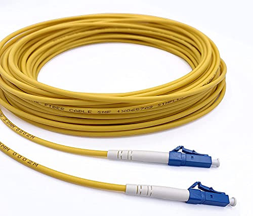 Elfcam - 20m Glasfaserkabel LC/UPC auf LC/UPC Simplex Singlemode 9/125 µm, LWL Kabel LSZH (20M)