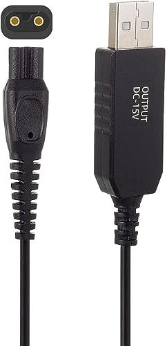 baolongking 15V Ladekabel für HQ8505 Razor Chargers, Norelco 9700, 9300, 8900, 6100, 5700, 5550, 3000, 3500, 4200, 4500 Zubehör für Elektrorasierer