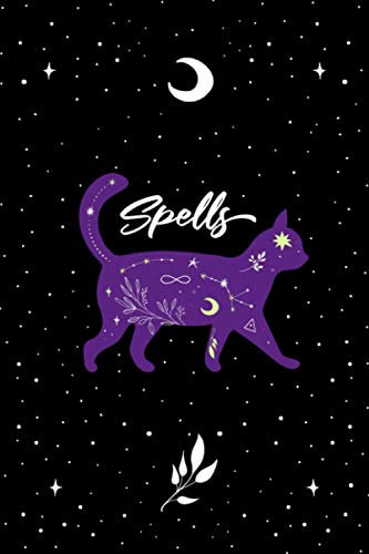 Spells Notebook: Magic Purple Cat Witch Journal - Lined Notebook Journal, 6 x 9, 110 Pages (Witchcraft Supplies, Band 0)