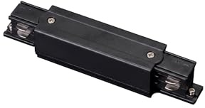Dotlux 3 Phasen-Verbinder, gerade mit Mitteleinspeisung, schwarz