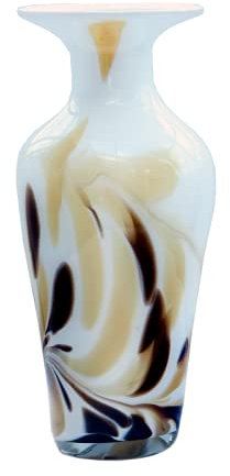 CRISTALICA Glasvase Blumenvase Gefäß Amphore Athen 27,5cm Dekoration Moka mundgeblasen
