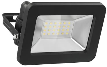 goobay 53870 LED Strahler Außen 20W / Außenstrahler IP65 / Neutralweißes Licht 1700 lm/LED Scheinwerfer Fluter Wandmontage / IP65 Gartenstrahler/Schwarz