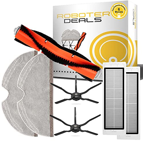 Zubehör Set für Roborock S6, S6 MAX, S6 Pure (1x Hauptbürste, 2x Seitenbürste 5-armig, 2x Filter, 2x Pad)