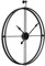 LW Collection Wanduhr Alberto Schwarz 80cm - Große industrielle Wanduhr Metall - Moderne Wanduhr - Leises Uhrwerk - Stille Uhr