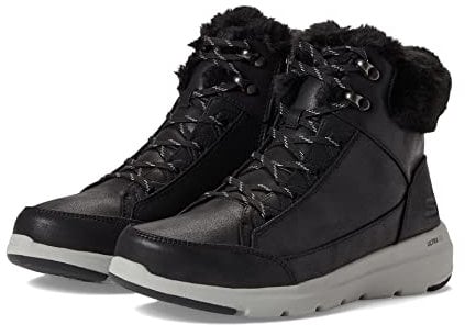 Skechers Glacial Ultra – Cozyly, Botas Mujer, Negro 01, 37 EU