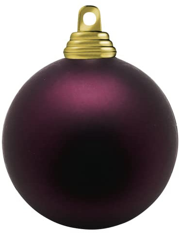 Deco Woerner 24 Stück Rot Matte Weihnachtskugeln Christbaumhänger Weinrot 6 cm Ø schwer entflammbar B1
