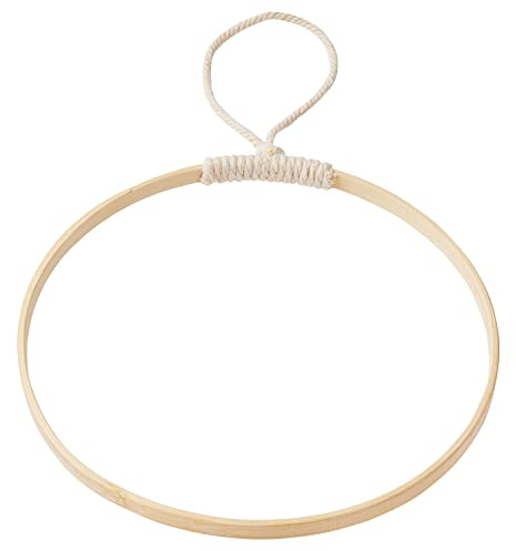 HobbyFun Holzring Naturrohrring Bambus Ganzjährig 20 cm Ideal für DIY Projekte und Dekorationen Ø 20 cm