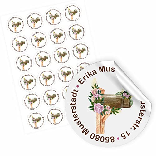 Adressaufkleber - Personalisierte Aufkleber mit Name und Adresse für Deine Post oder zur Kennzeichnung Deiner persönlichen Sachen (Style 1)