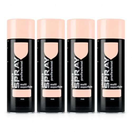 various Pintura Spray Naranja Brillo Multisuperficie, 4 x 400 ml | Aerosol Naranja brillante para metal, madera, cartón, cerámica, yeso y plástico, uso interior y exterior