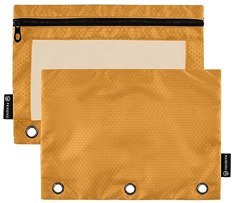 Fulvous Binder Pouch, 2 Pack 3 Ring Binder Pouch Large Capacity Binder Pouch