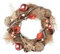 CREATIV Home künstlicher Rattan-Kranz 24x24x7cm in rosa I Weihnachtskranz mit Zapfen & Weihnachtskugeln I hochwertige Weihnachtskranz Deko I Türschmuck Weihnachten ideal als Indoor Weihnachtsdeko
