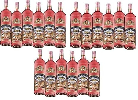 18 Flaschen Gerstacker nürnberger Christkindl Markt Glühwein aus Rosewein a 1000ml 10% Vol.
