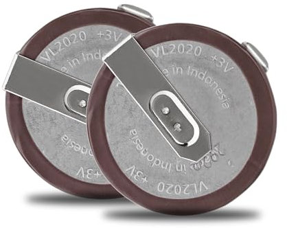 VL2020 Batterien Fernbedienungsschlüssel Batterie Neu 2 x VL2020 Batterien (90 Grad) Wiederaufladbare Batterien für BMW E60 E81 E91 E92 X5 und andere Autoschlüssel