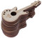 10 Stück/Set natürliche Holzscheiben Kit Gitarre unlackierte Holzspäne für Bauernhaus Innendekoration DIY Zubehör E-Gitarre Griff Material Musikinstrumente Gitarren Erwachsene Saiten