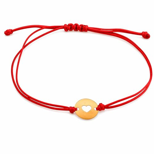 Rodium – 14 Karat (585) Frauen und Mädchen Schnur Armband mit Anhängern Gold