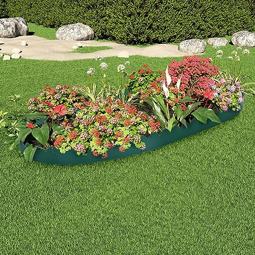 Gecheer 10 x Rasenkanten Gartenzaun-Design Pflanzenbeete Beeteinfassungen (Jede Platte): 65 x 15 cm aus PP,Beetbegrenzung Steckzaun Rasenflächen Beim Anschließen ist kein Montagezubehör erforderlich
