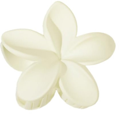1 Stück Damen Blumen Haarklammern Blumenhaarnadel Haarspangen Haarclips Krallenclip Rutschfeste Kunststoff Haarnadel Kopfbedeckung Haarschmuck für Frauen Mädchen für Tägliches Tragen,Weiß