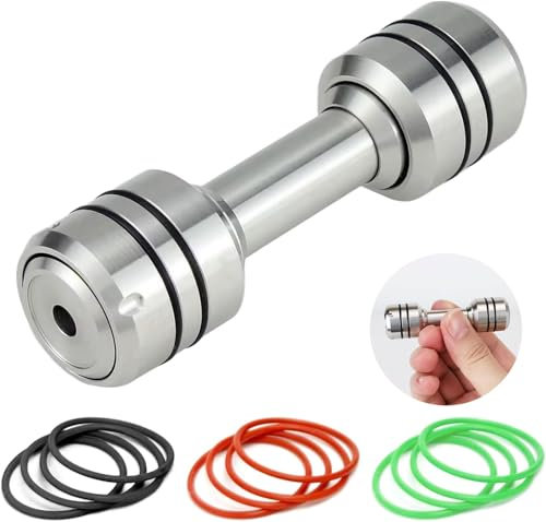 Haltères à Doigts Fidget Toys, Rouleau de Phalange en Métal, Jouet en Acier Inoxydable pour L'anxiété, ADHD, Gadgets de Bureau Cool Cadeau pour Papa, Adolescents, Jouet Fidgets pour Homme et Tuer Le