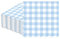 50 blaue und weiße Gingham-Servietten, 16,5 cm, kariert, Papierdekoration für Partyzubehör, leicht karierte Dessert-Servietten für Jungen, Hochzeit, Geburtstag, Babyparty, Picknick, Partygeschenk