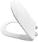 LOORMEI Toilet Seat Soft Close，D Shaped Soft Close Toilet Seat with One Button Quick Release for Cleaning，Durable Anti-Bacterial PP Materials