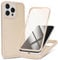 Zouzt for iPhone 15 Pro Max Matte Case and Screen Protector 15 Pro Max Case with Glass Screen Protector 360 Full Body Protective Shockproof Frosted Phone Case, Anti-Fingerprint - Off White