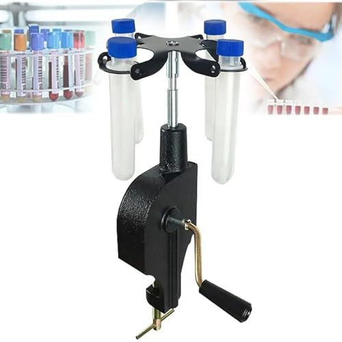 Machine à centrifuger manuelle de 1800 tr/min, machine à centrifuger manuelle, peut contenir 4 tubes, peut être fixée sur la table, pour tubes à centrifuger de 15 ml * 4, expériences de démonstration