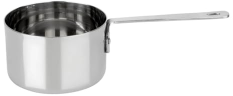 Olympia Table Presentation Stainless Steel Mini Sauce Pan, 70x45mm | Allows chef-worthy food prep, baking, and direct table service, withstanding demanding commercial kitchen environments.
