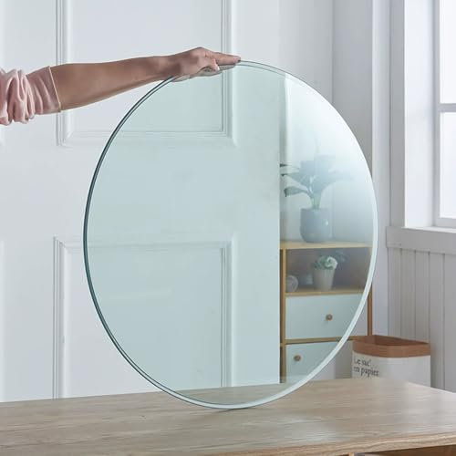 35-100cm Glasscheibe Runde Tischplatte aus Transparent Glass, Glasscheibe 8mm Dick Polierte Kante for Hotel, Bankett, Gartentische, Couchtische(48cm/18.8in)