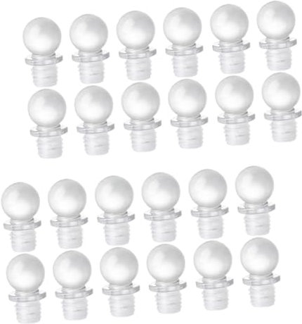 Homoyoyo 24 Stücke Dekorative Glaskugel Weinverschluss Praktische Weinflaschenstopper Zuverlässige und Stabile Silikonverschlusskappen für Öl und Parfümflaschen