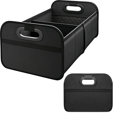 ICHOWHO Foldable Car Boot Storage Organiser Multi-Compartment Storage Box Collapsible Boot Tidy Bag for Car with Reinforced Base And Comfort Handle