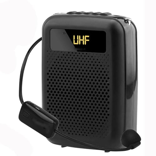 MVUYO Amplificateur de voix multifonction portable – Haut-parleur vocal compatible avec micro pour enseignants
