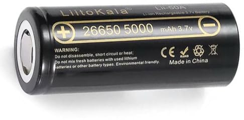 Batterie Rechargeable NiMH 5000 mAh 3,7 V, Compatible avec Les Lampes Torches.
