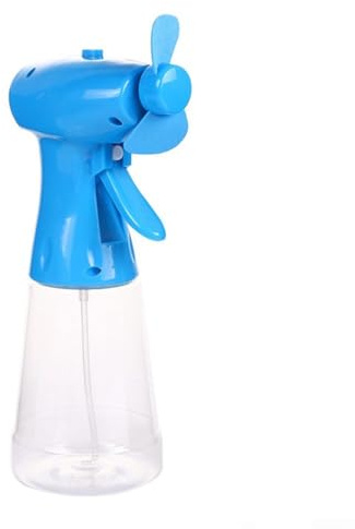 Vasiumic Tragbarer Handventilator mit Wassersprühnebel, batteriebetrieben, Reise-Gadget mit 500 ml Tank, einstellbarer Sprühnebel für heißen Sommer, Außen- und Innenbereich, Blau