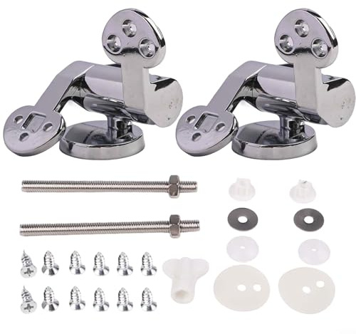 WC-Sitz-Scharnier-Ersatzteil-Set, Toilettendeckel-Befestigungsset mit Absenkautomatik, Zinklegierung, Scharniere für WC-Sitzbezug, 72,5 x 63 mm, Badezimmer-Zubehör, pfirsichförmiges Design (A)