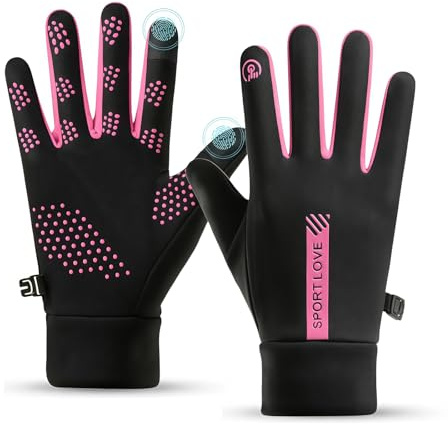 huaaiji Cycling Gloves, Netball Gloves Men Women,Warm Touchscreen Running Gloves Winter Glove for Biking Cycling Running Driving Hiking Walking Football Mountain