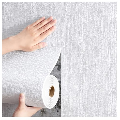 Genérico Papel tapiz térmico aislante de 7 mm de grosor para paredes frías, paneles de pared autoadhesivos IXPE, autoadhesivos, insonorizados, para sala de estar y cocina(White,50cm x 3m)