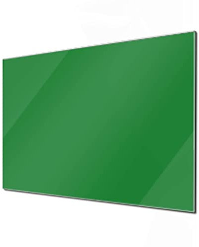 banjado® Glas Magnettafel mit 4 Magneten - Magnetwand 90x60cm mit Farbe Grün - Memoboard/Pinnwand magnetisch, beschreibbar, perfekt für die Küche - Magnetboard auch als Wandbild/Wandtafel