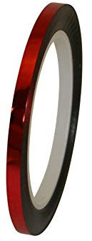 JVCC MPF-01 Metallisiertes Polyester-Filmband: 1/4 in. x 72 yds. (rot)