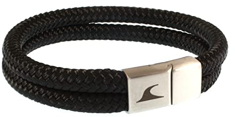 WAVEPIRATE® Segeltau-Armband TARIFA ST Schwarz Männer Herren