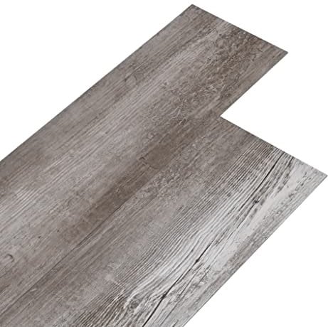 vidaXL PVC Laminat Dielen Vinylboden Vinyl Boden Planken Bodenbelag Fußboden Designboden Dielenboden 5,02m² 2mm Selbstklebend Mattbraun Holz