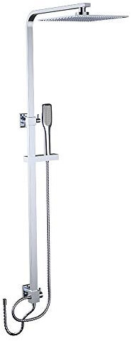 Clever 61028 Ensemble de barre de douche extensible 2 voies Saona Slim Chromé