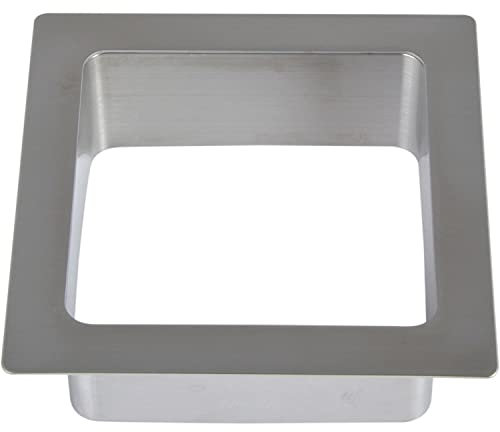 LAMP Cadre rectangulaire pour collecteur de déchets (cadre de raccordement) 108 x 108 mm, en acier inoxydable