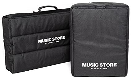 Fame Audio Everest 8 Lautsprecher Schutzhülle, Wasserabweisend, Strapazierfähiges Polyester, Passgenauer Schutz für PA-Boxen, Effektive Polsterung, Komfortabler Transport von MUSIC STORE Cover