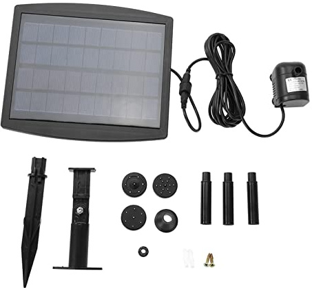 2,5 Watt Solarbetriebene Brunnenwasserpumpe 9 V Solarpanel Eingebaute 2200 mAh Hochleistungsbatterie für Pool Teich Gartenpflanzen Aquarium