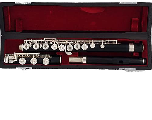 DZDZDZ querflöte Instrument 17 Löcher Ebenholzflöte Offenes Loch Versilbert E Key Natürliche Ebony Holz Professionelle Flöte Einsteigerflöte