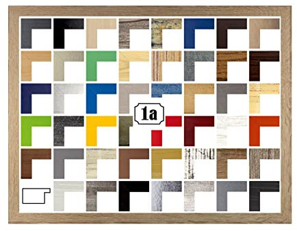 Puzzello Puzzlerahmen Bilderrahmen Posterrahmen 67x90 cm Sonoma Eiche Dekor 90x67 cm mit Antireflex Kunstglas