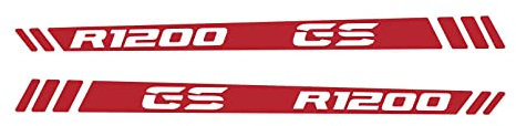 2 reflektierende Aufkleber passend für Motorrad R 1200 GS Adventure Handschutz rot