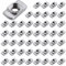 Yeepeo 50 Stück Hammerkopfmutter 8mm Nut 8, M8 Gewinde 4040 Profil Nutensteine Kohlenstoffstahl T-Slot Nutmuttern Hammermutter für Aluminiumprofil Extrusionsschlitz (EU40-M8 ×19.5×10)