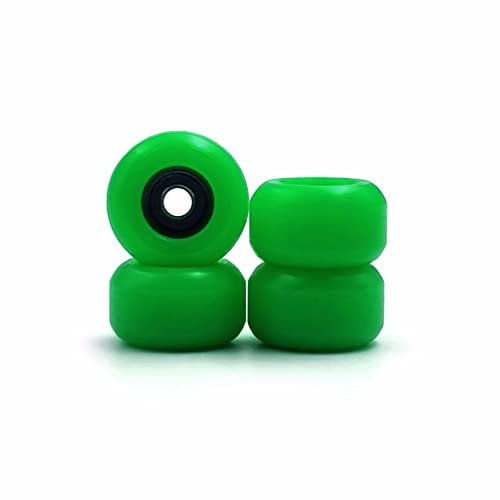 SPITBOARDS Fingerboard Bearing Wheels, CNC Polyurethane, Set of 4 Wheels, Finger Skate Wheels, Wheels (Green)